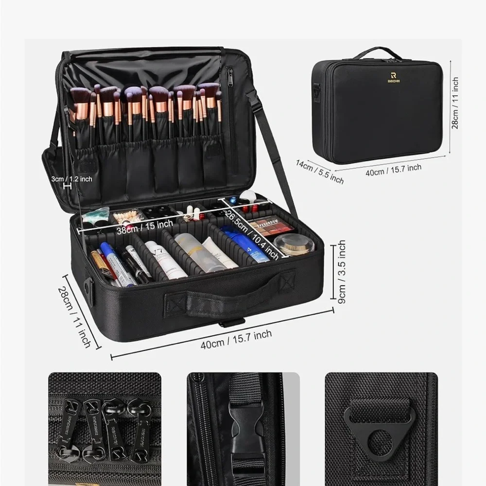 New Relavel Professional Make Up Storage /Train Box Cosmetic Organizer 16.5